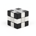 Black and silver infinity cube fidget toy